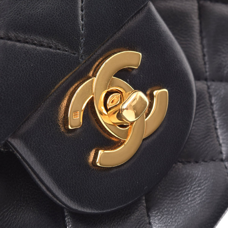 CHANEL シャネル マトラッセ チェーンショルダーバッグ 黒 ゴールド金具 レディース ラムスキン ショルダーバッグ ABランク 中古 銀蔵