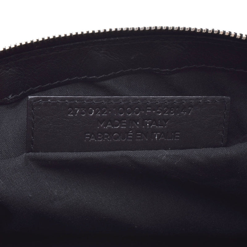 BALENCIAGA Balenciaga Clip M Black Unisex Suede/Leather Clutch Bag B Rank Used Ginzo