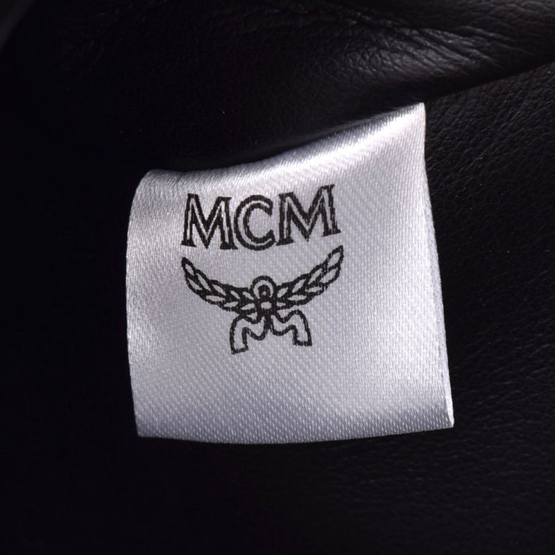MCM MCM背包铆钉干邑白兰地中性小牛皮背包Daypack A级二手Ginzo