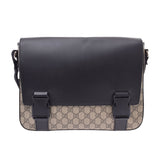 GUCCI グッチ GGスプリーム ベージュ/黒 406367 ユニセックス PVC ショルダーバッグ ABランク 中古 銀蔵