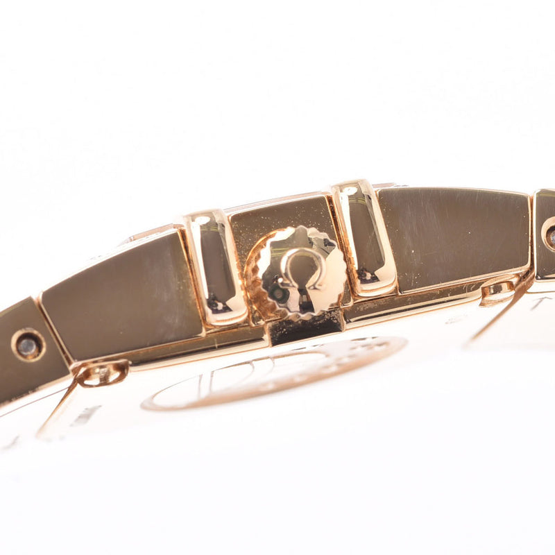 OMEGA Constellation 12P diamond bezel Diamond Diamond 146.76.40 women'S YG watch Quartz shell dial a rank second-hand silver