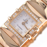 OMEGA Constellation 12P diamond bezel Diamond Diamond 146.76.40 women'S YG watch Quartz shell dial a rank second-hand silver