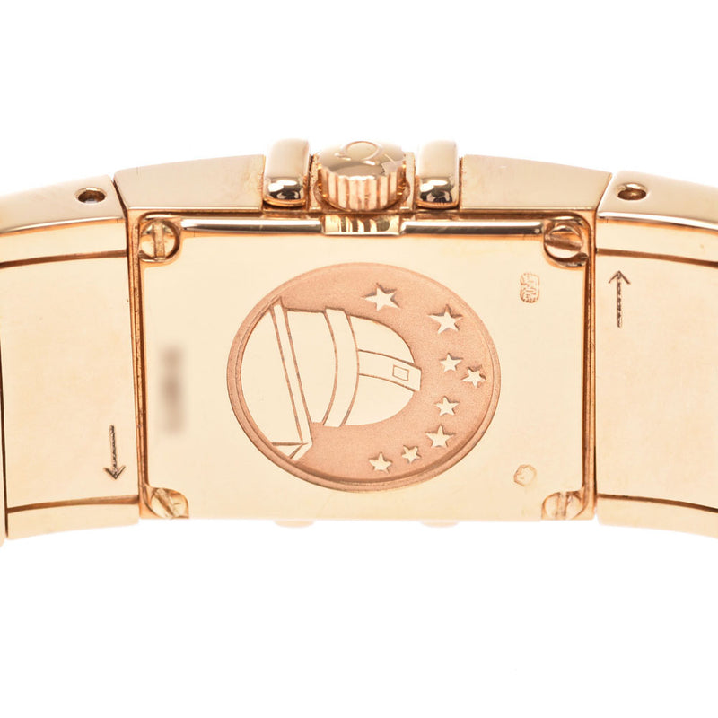 OMEGA Constellation 12P diamond bezel Diamond Diamond 146.76.40 women'S YG watch Quartz shell dial a rank second-hand silver