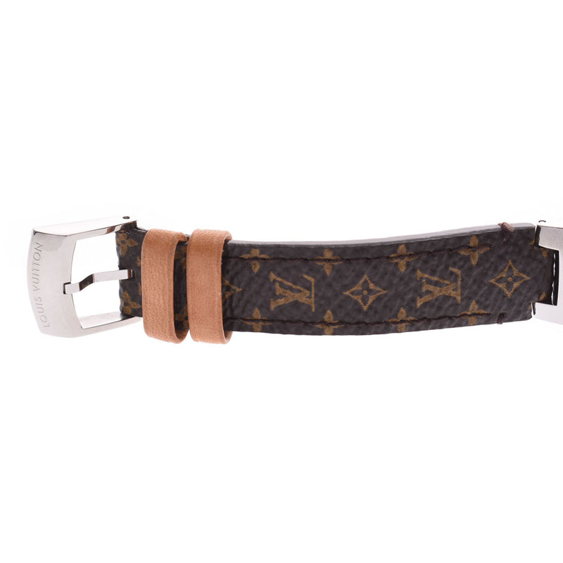 LOUIS VUITTON Louis Vuitton Tambourg Q1211 Ladies SS/Leather Watch Quartz Brown Dial A Rank Used Ginzo