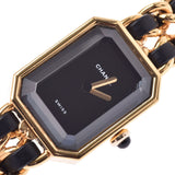 CHANEL シャネルプルミエールサイズ M Lady's GP/ leather watch quartz lindera board AB rank used silver storehouse