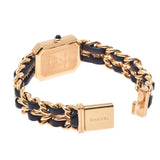 CHANEL シャネルプルミエールサイズ M Lady's GP/ leather watch quartz lindera board AB rank used silver storehouse