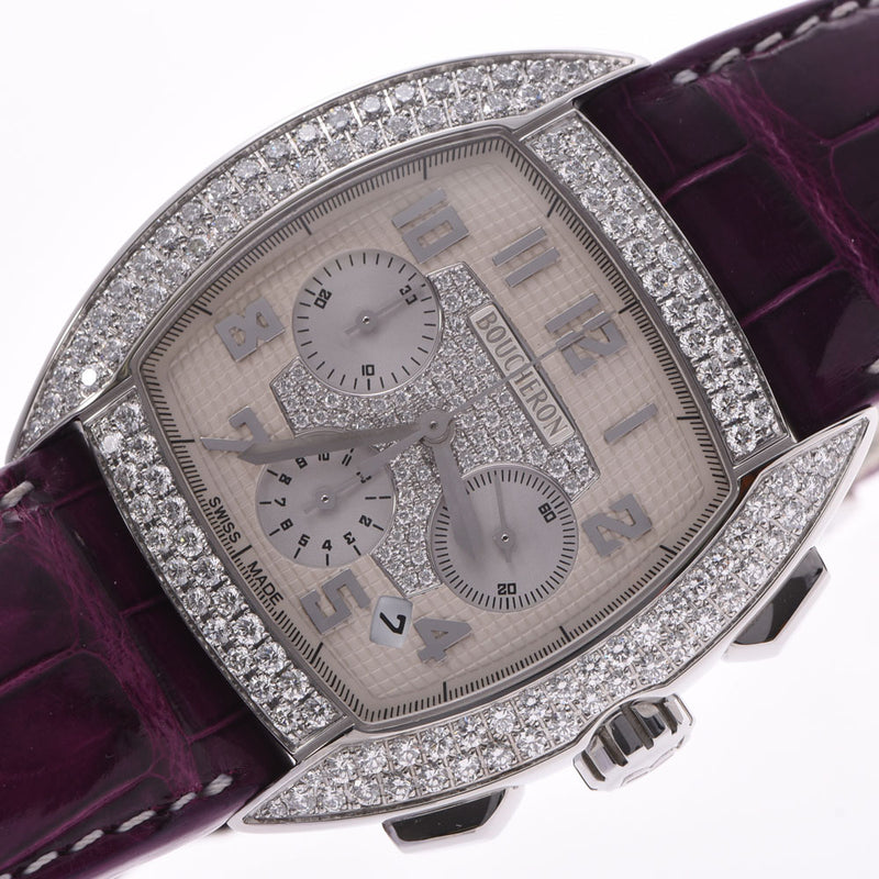 ブシュロンMEC クロノグラフ ダイヤベゼル メンズ 腕時計 WA006213 ...
