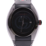 GUCCI Gucci YA137107 Boys SS/ rubber watch quartz lindera board A rank used silver storehouse