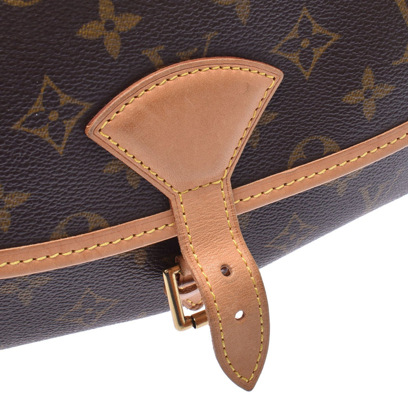 LOUIS VUITTON Louis Vuitton Monogram Sologne Brown M42250 Unisex Monogram Canvas Shoulder Bag AB Rank Used Ginzo