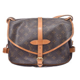 LOUIS VUITTON ルイヴィトン モノグラム ソミュール30 ブラウン M42256 ユニセックス モノグラムキャンバス ショルダーバッグ Bランク 中古 銀蔵