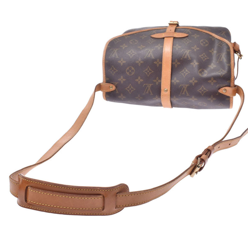 LOUIS VUITTON ルイヴィトン モノグラム ソミュール30 ブラウン M42256 ユニセックス モノグラムキャンバス ショルダーバッグ Bランク 中古 銀蔵