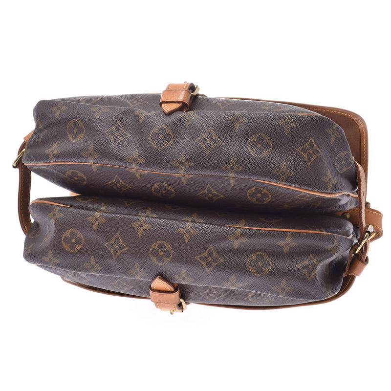 LOUIS VUITTON ルイヴィトン モノグラム ソミュール30 ブラウン M42256 ユニセックス モノグラムキャンバス ショルダーバッグ Bランク 中古 銀蔵