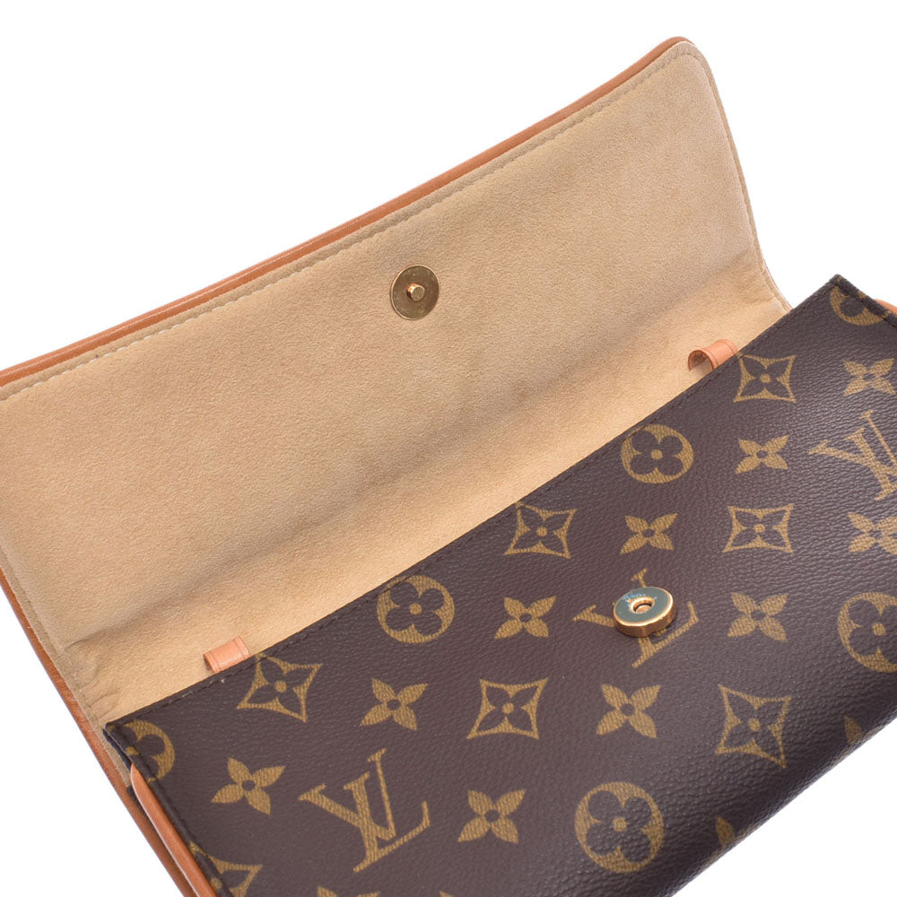 ルイヴィトンポシェットツインGM 14145 ブラウン レディース モノグラムキャンバス ショルダーバッグ M51852 LOUIS VUITTON  中古 – 銀蔵オンライン