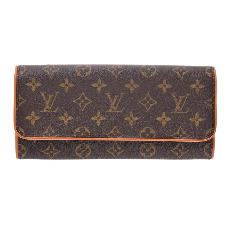 LOUIS VUITTON ルイヴィトン モノグラム ポシェットツインGM ブラウン M51852 レディース モノグラムキャンバス ショルダーバッグ Bランク 中古 銀蔵