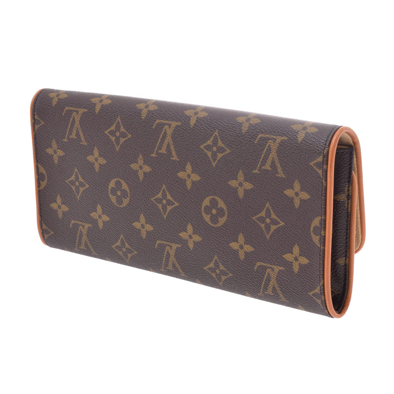 LOUIS VUITTON路易威登Monogram Pochette Twin GM棕色M51852女士Monogram帆布单肩包B等级二手Ginzo