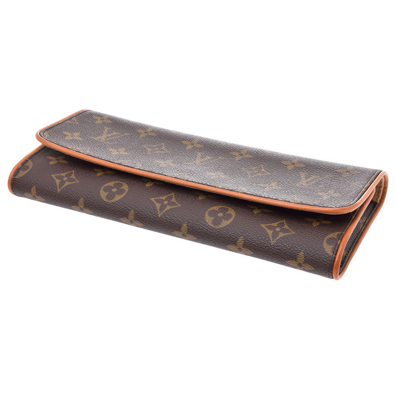 LOUIS VUITTON ルイヴィトン モノグラム ポシェットツインGM ブラウン M51852 レディース モノグラムキャンバス ショルダーバッグ Bランク 中古 銀蔵