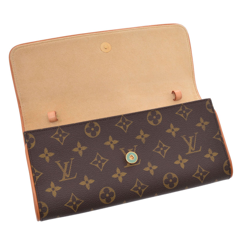 LOUIS VUITTON ルイヴィトン モノグラム ポシェットツインGM ブラウン M51852 レディース モノグラムキャンバス ショルダーバッグ Bランク 中古 銀蔵