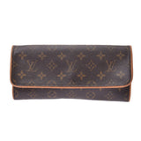 LOUIS VUITTON路易威登Monogram Pochette Twin GM棕色M51852女士Monogram帆布单肩包B等级二手Ginzo