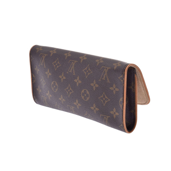 LOUIS VUITTON路易威登Monogram Pochette Twin GM棕色M51852女士Monogram帆布单肩包B等级二手Ginzo