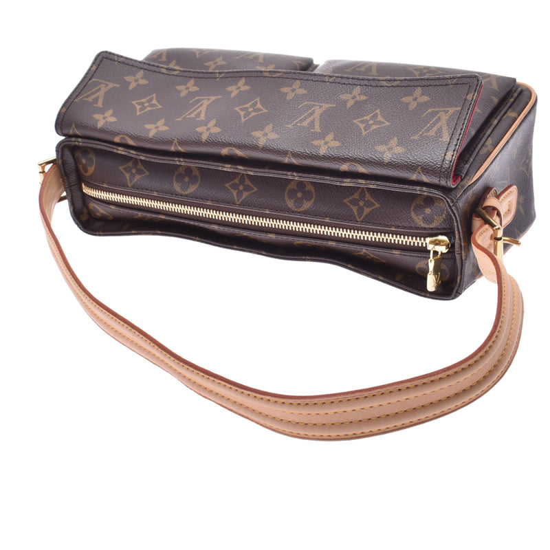 LOUIS VUITTON ルイヴィトン モノグラム ヴィバシテMM ブラウン M51164 レディース モノグラムキャンバス ショルダーバッグ Aランク 中古 銀蔵