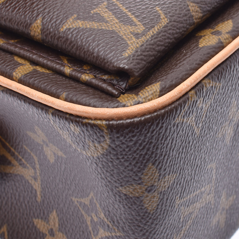 LOUIS VUITTON ルイヴィトン モノグラム ヴィバシテMM ブラウン M51164 レディース モノグラムキャンバス ショルダーバッグ Aランク 中古 銀蔵