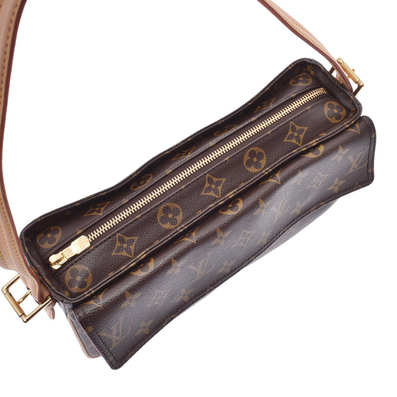 LOUIS VUITTON ルイヴィトン モノグラム ヴィバシテMM ブラウン M51164 レディース モノグラムキャンバス ショルダーバッグ Aランク 中古 銀蔵