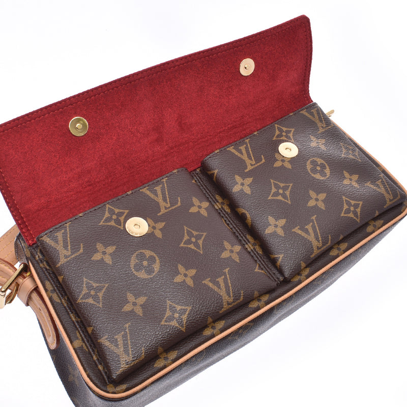 LOUIS VUITTON ルイヴィトン モノグラム ヴィバシテMM ブラウン M51164 レディース モノグラムキャンバス ショルダーバッグ Aランク 中古 銀蔵