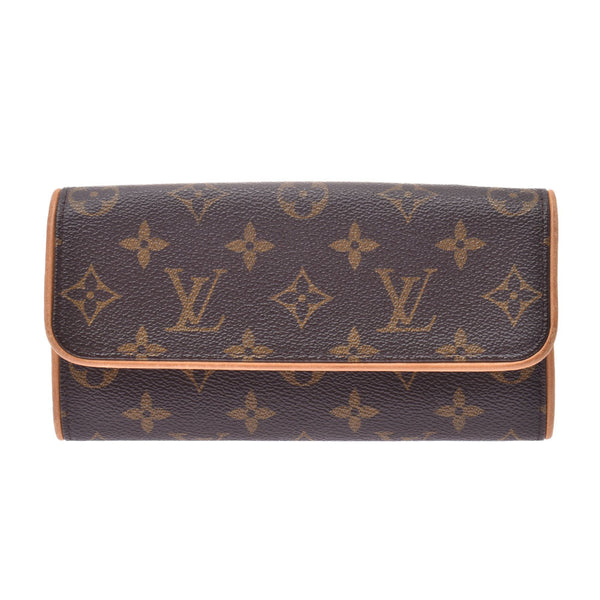 LOUIS VUITTON ルイヴィトン モノグラム ポシェットツインPM ブラウン M51854 ユニセックス モノグラムキャンバス ショルダーバッグ Bランク 中古 銀蔵