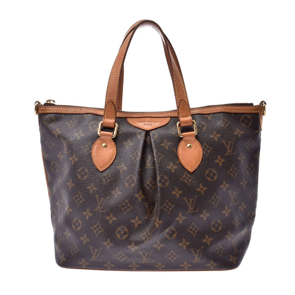 LOUIS VUITTON ルイヴィトン モノグラム パレルモPM 2WAYバッグ ブラウン M40145 ユニセックス モノグラムキャンバス ショルダーバッグ Bランク 中古 銀蔵