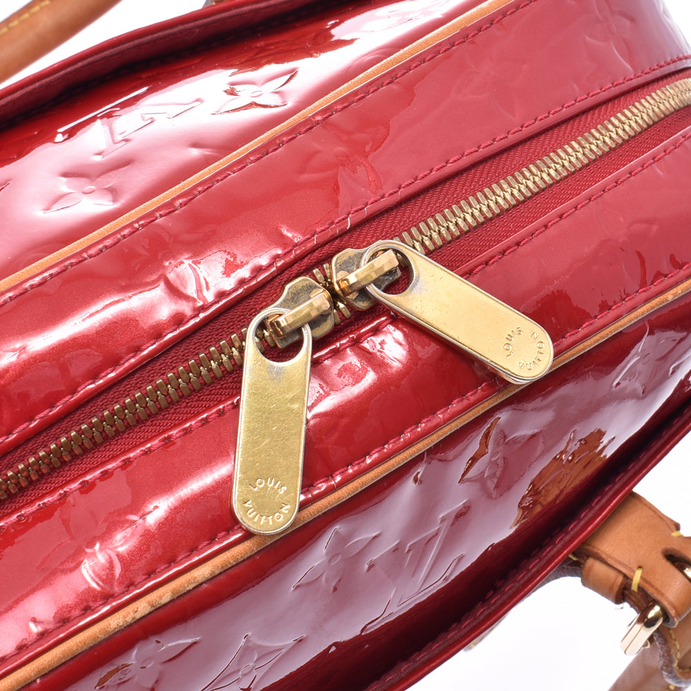 【美品】LOUIS VUITTON サミットドライブ ヴェルニ ハンドバッグ ルイヴィトンサミットドライブ 14125 ポムダムール レディース