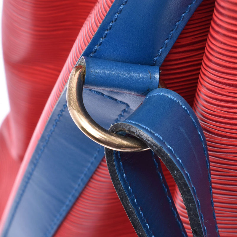 LOUIS VUITTON Epi Tricolor Noe Shoulder Bag Green Blue Red M44084