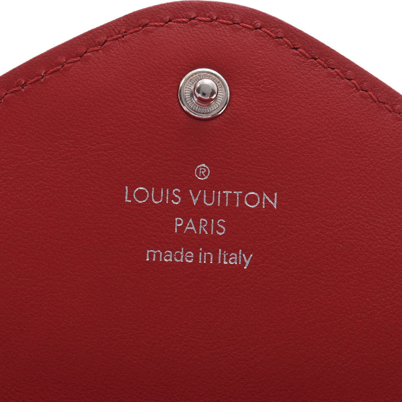 LOUIS VUITTON Louis Vuitton new wave long wallet red M63299 Lady's leather long wallet newly used goods silver storehouse