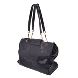 CHANEL Super Model Bag Black Gold Hardware Ladies Caviar Skin Shoulder Bag AB Rank Used Ginzo