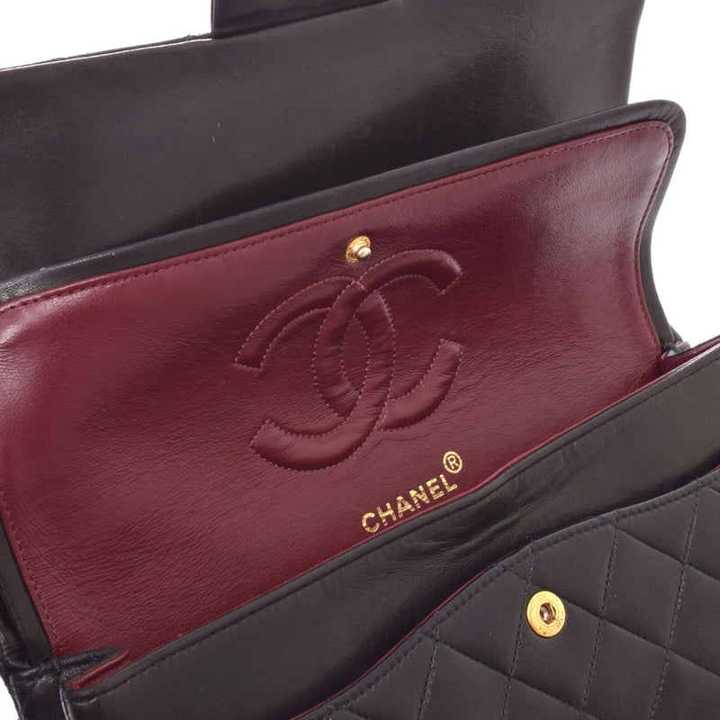 Chanel Lambskin Black with Matelasse Gold Chain | Luxury GoRound