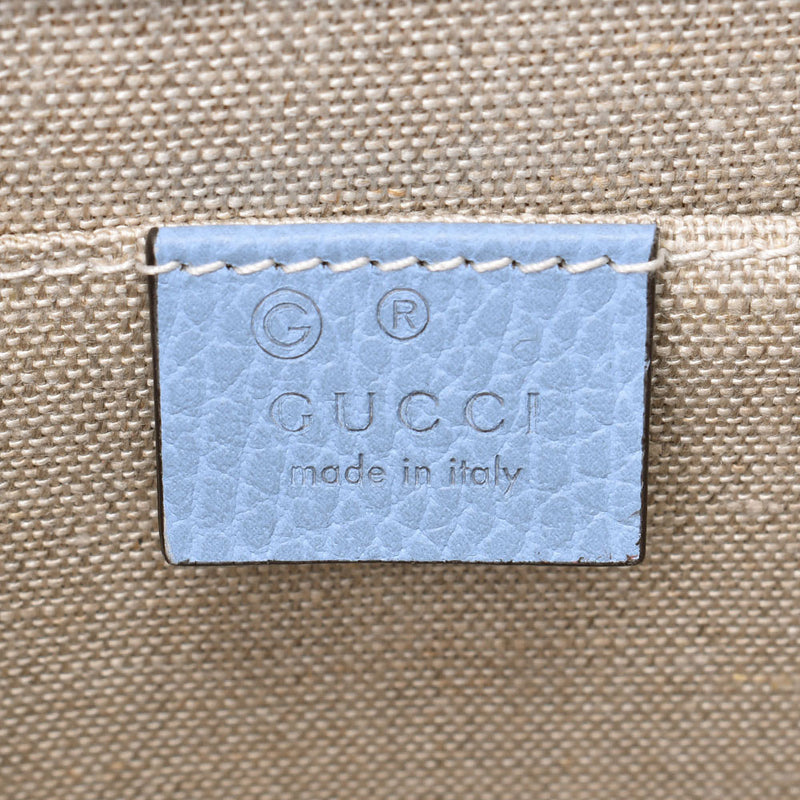 GUCCI Gucci Chain Shoulder Bag Interlocking Outlet Blue Gold Hardware 510304 Ladies Calf Shoulder Bag Shindo Used Ginzo