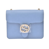 GUCCI Gucci Chain Shoulder Bag Interlocking Outlet Blue Gold Hardware 510304 Ladies Calf Shoulder Bag Shindo Used Ginzo