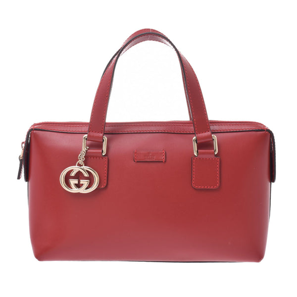 GUCCI Gucci Outlet Red 264210 Ladies Calf Handbag AB Rank Used Ginzo