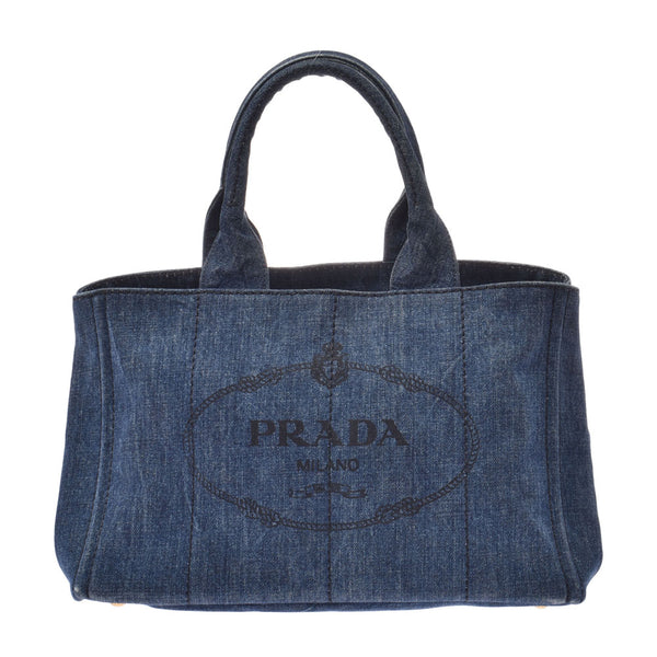 プラダカナパ★ プラダカナパ 青 レディース トートバッグ B1877B PRADA 中古 – 銀蔵