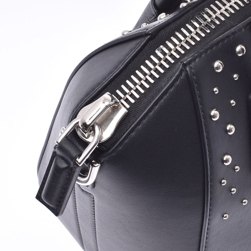 GIVENCHY Givenchy Antigona 2WAY Bag Studs Black Silver Hardware Ladies Calf Handbag A Rank Used Ginzo