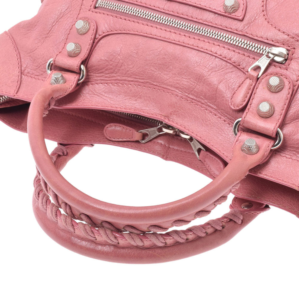 BALENCIAGA バレンシアガ ジャイアントシティ ピンク シルバー金具 