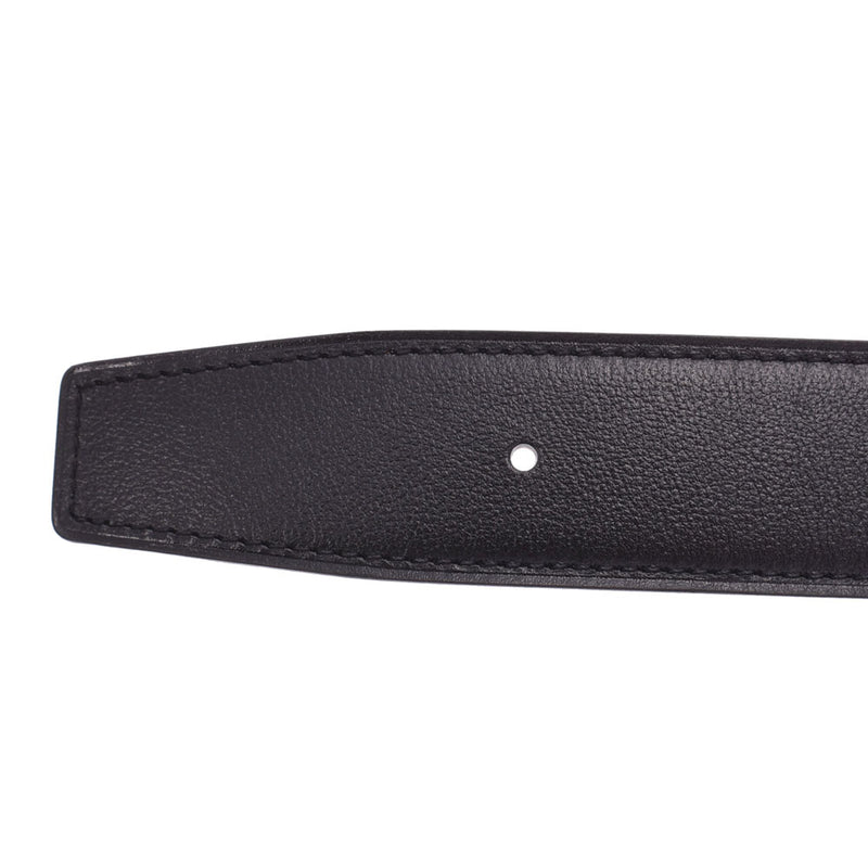 HERMES Hermes H-Belt 95cm Reversible Black/Gold Gold Metal Fittings D Engraved (c. 2019) Men's Leather Belt Unused Ginzo