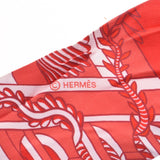 HERMES エルメス ツイリー アニマルポリス/Animapolis 赤/白 レディース シルク スカーフ Bランク 中古 銀蔵