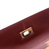 HERMES Hermes Kelly 32 Outer Sewing Rouge Ash / Gold Fittings F Engraved (c. 2002) Women's BOX Calf 2WAY Bag A Rank Used Ginzo