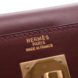 HERMES Hermes Kelly 32 Outer Sewing Rouge Ash / Gold Fittings F Engraved (c. 2002) Women's BOX Calf 2WAY Bag A Rank Used Ginzo