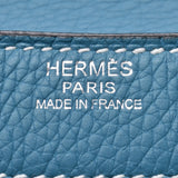 HERMES Hermes Sack Adepeche 27 documents Bag Blue Gene Palladium metal fittings □K engraved (around 2007) Unisex Taurillon Clemence Business Bag AB Rank Used Ginzo