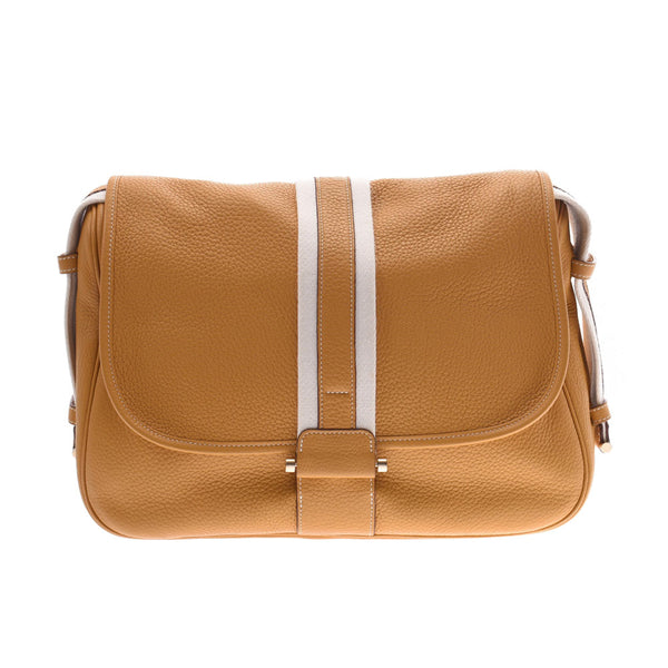 HERMES Hermes Boulang Mutard Q Imprint(大约2013年)Unisex Trillon Clemans肩袋A Rank使用银器