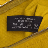 HERMES Hermes Cannes Mustard/White/Yellow Green Unisex Canvas Handbag A Rank Used Ginzo