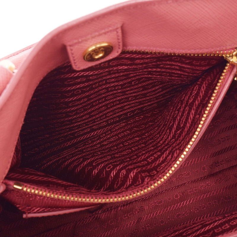 PRADA Prada Handbags Pink Gold Equipment BN2608 Ladies Safiano 2WAY bag A rank used silver possession