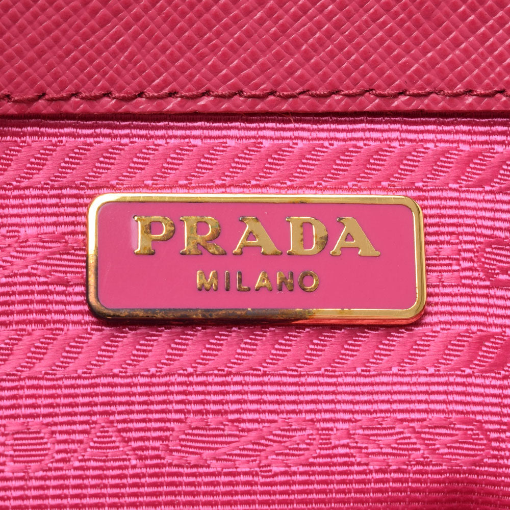 プラダハートモチーフ 財布 バッグ ピンク ゴールド金具 レディース チェーンウォレット BT770C PRADA 中古 – 銀蔵オンライン