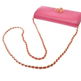 PRADA Prada heart motif purse bag pink gold hardware BT770C ladies ' Sapphire chain wallet New used silver